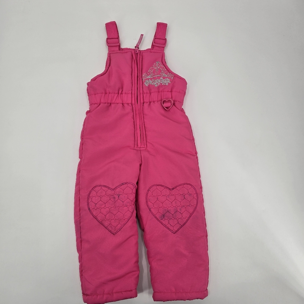 Disney Princess Girl Pink Snow Bib Size 2T